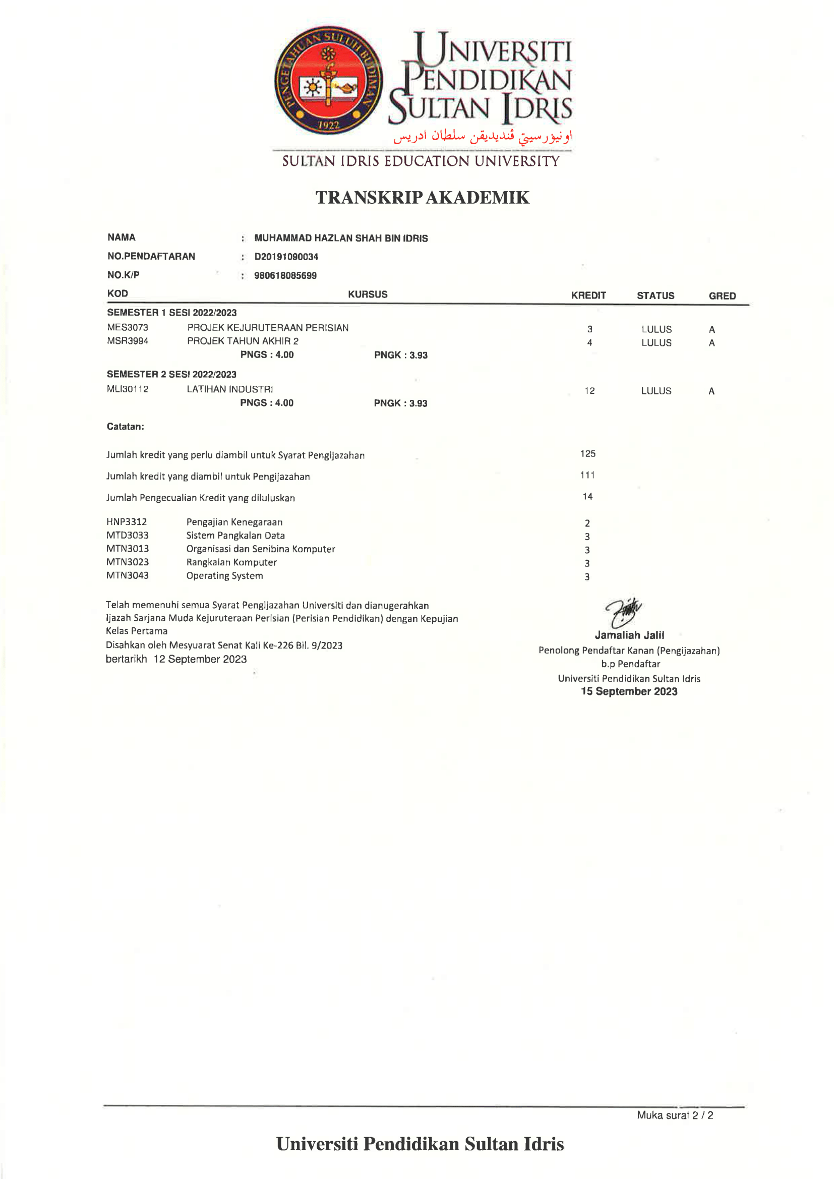 Transkrip Aktiviti Ko